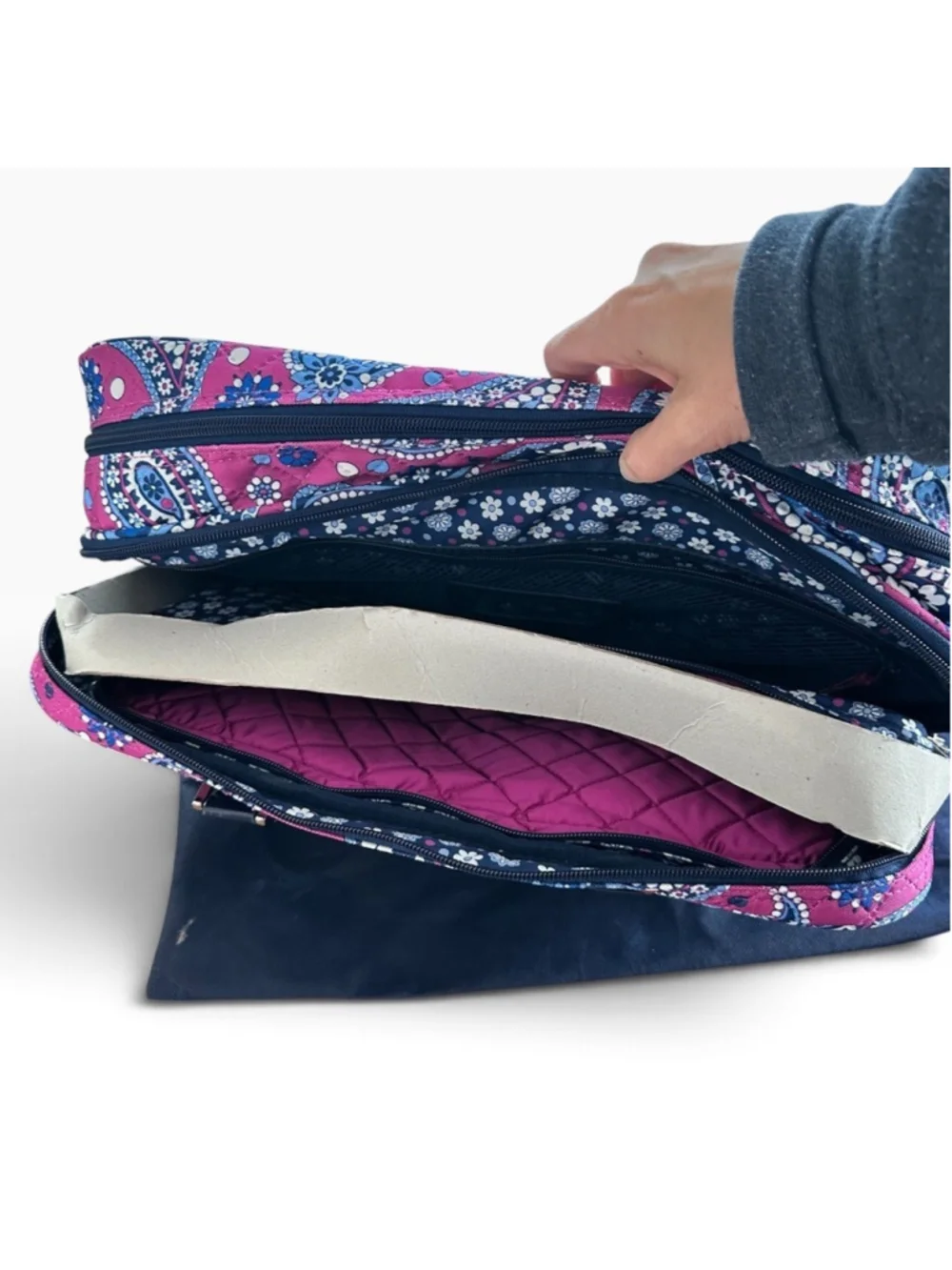 NEW Vera Bradley Work Tote/Laptop Case/Boysenberry Pattern/NWT/Dust Bag/W Lock